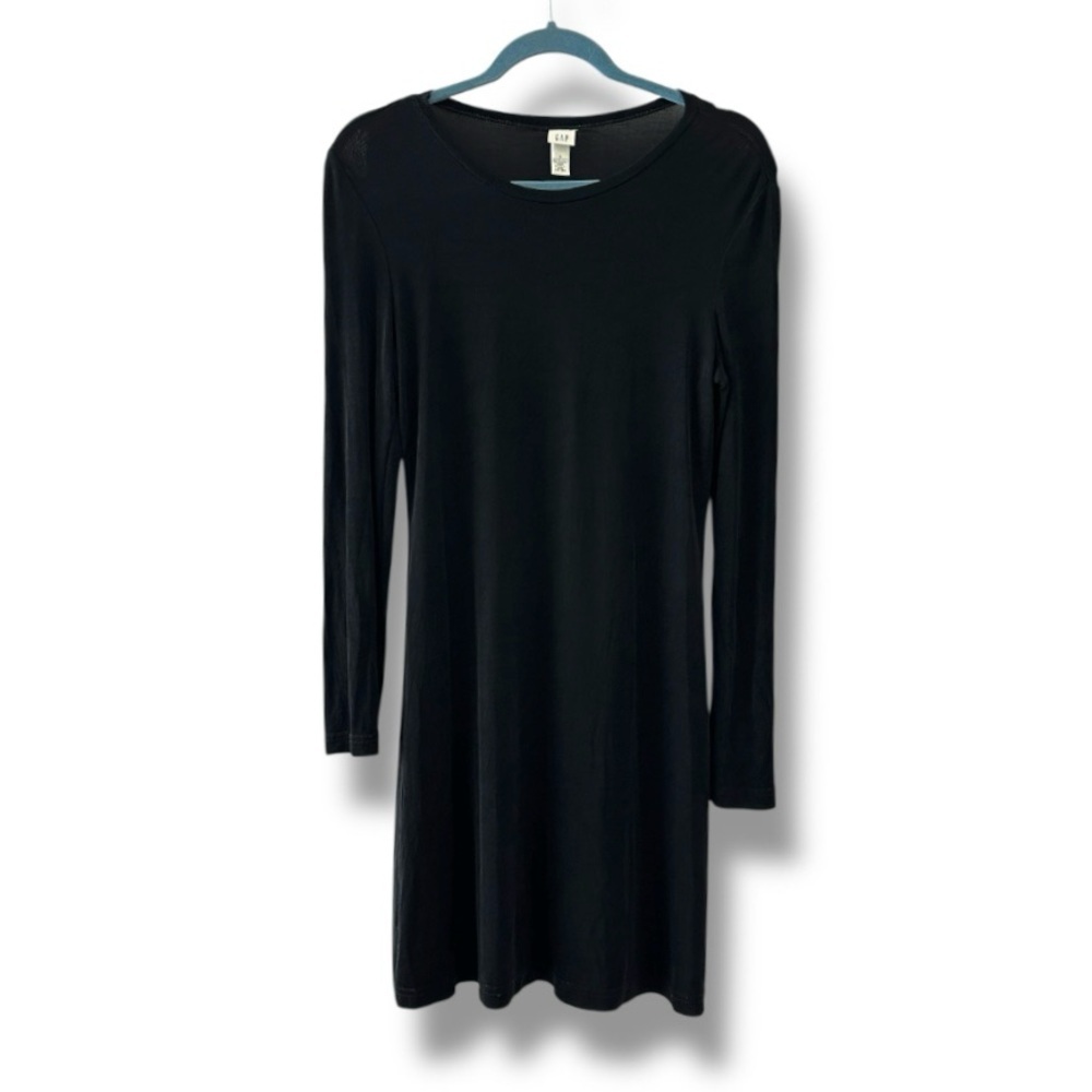 Vintage 90s Gap Black Long Sleeve Maxi Dress Women’s Size Small Witchcore